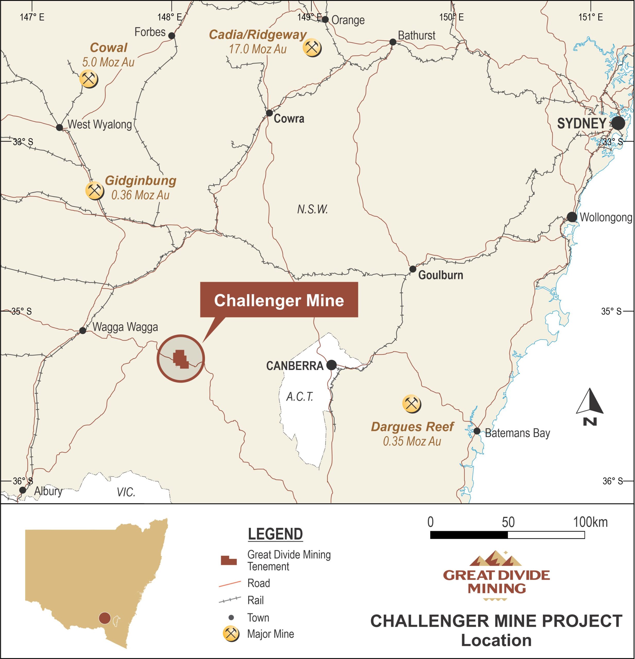 Challenger Gold Mine Map Location