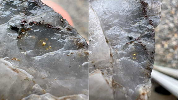 Visible gold identified in at-surface mineralised waste material at GDM’s Challenger Mine, Adelong, NSW