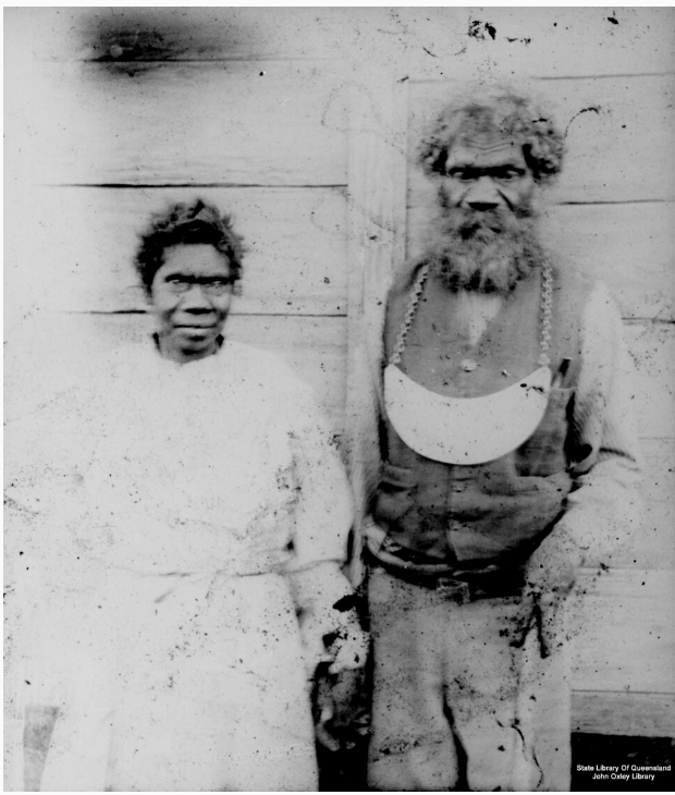 George of Saxby Downs with his wife at Barambah Aboriginal Settlement, 1909